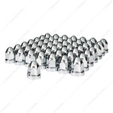 33mm x 2-3/4" Chrome Plastic Bullet Nut Covers With Flange - Push-On