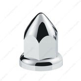 33mm X 2-3/8" Chrome Plastic Bullet Nut Covers With Flange - Push-On