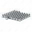 33mm X 2-3/8" Chrome Plastic Bullet Nut Covers With Flange - Push-On