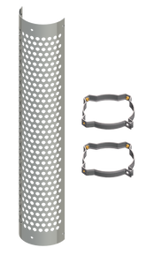 7" Perforated Chrome Heat Shields Chrome Plated